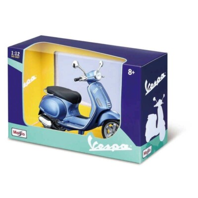 1:12 Vespa Primavera 150 blau Maisto Metall Roller Roller Motorroller Druckguß