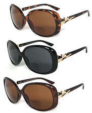 Ladies Inner Bifocal Reading Glasses Sunglasses Sun Reader Tinted Len UV400 RE98