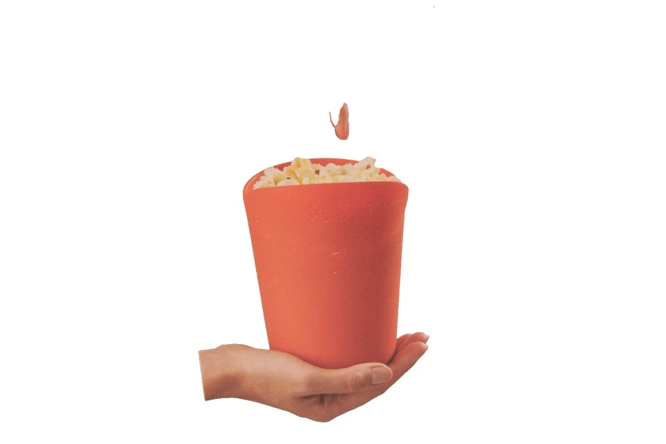 Palomitas de maíz para microondas negras/naranja de silicona paquete de 2, ¡sin bolsa! Joseph Joseph Foto 2 de 4