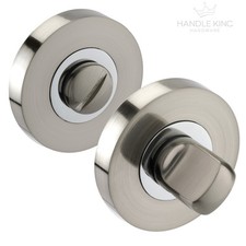 Bathroom Thumb Turn & Release - Polished Chrome / Satin Chrome