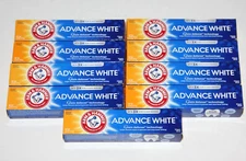LOT (9) ARM & HAMMER ADVANCE WHITE TOOTHPASTE CLEAN MINT STAIN DEFENSE 2/2026