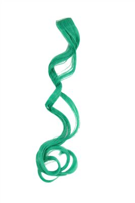 1 Clip Extension Strähne Haarverlängerung wellig Blaugrün 63cm YZF-P1C25-T2608
