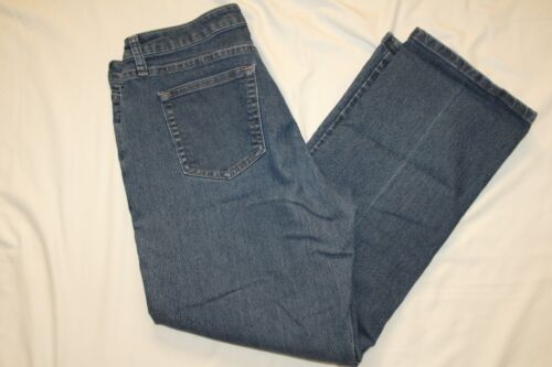 RIDERS BY LEE WOMEN'S BLUE DENIM RELAXED FIT STRAIGHT LEG JEANS SIZE 14P