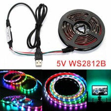 5V USB Powered WS2812B 5050 RGB Pixel LED Strip Lights IC Individual Addressable