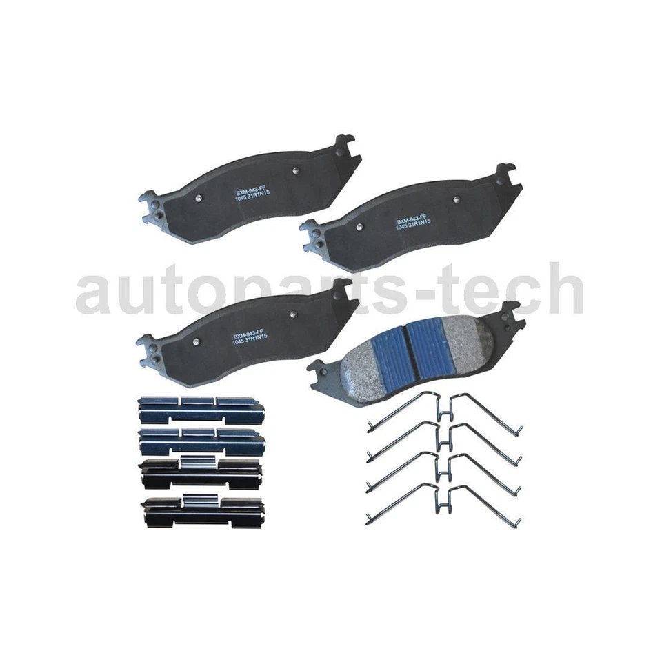 Juego de pastillas de freno de disco delanteras traseras STOP BY BENDIX para Ford E-150 2004 2005 2006 2007 Foto 4 de 4