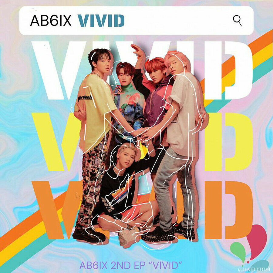 AB6IX [VIVID] 2nd EP Album D VER CD+Fotobuch+3 Card+Color Chip+