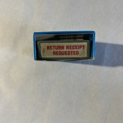 XStamper Shachihata ''Return Receipt Requested'' Red Ink NOS #1504