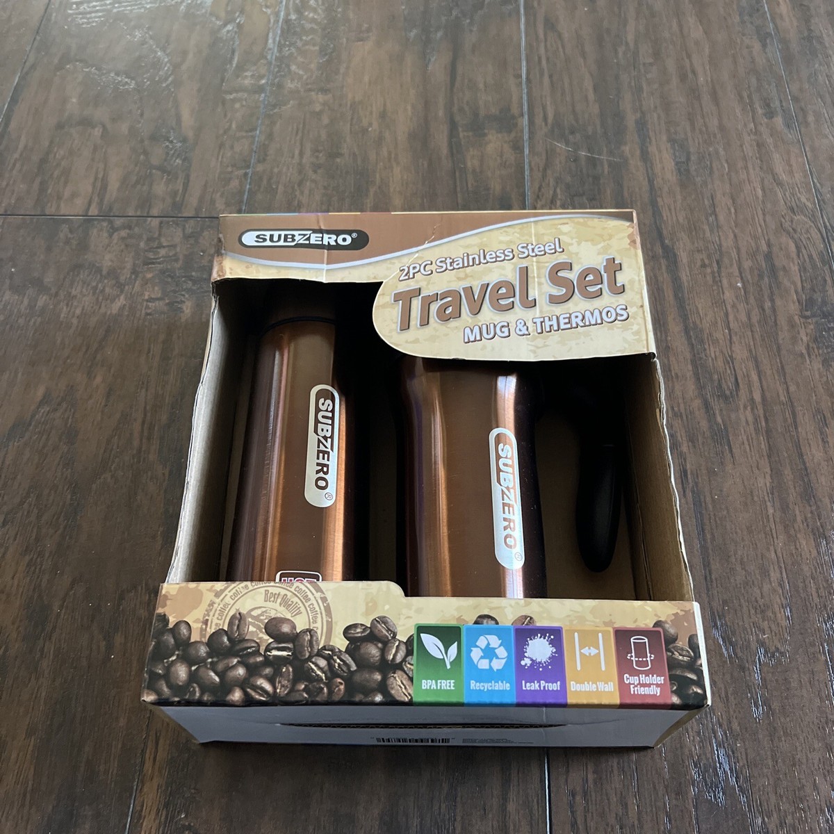 SubZero Two-piece Stainless Steel Travel Set.15 oz. Mug, & 17 oz