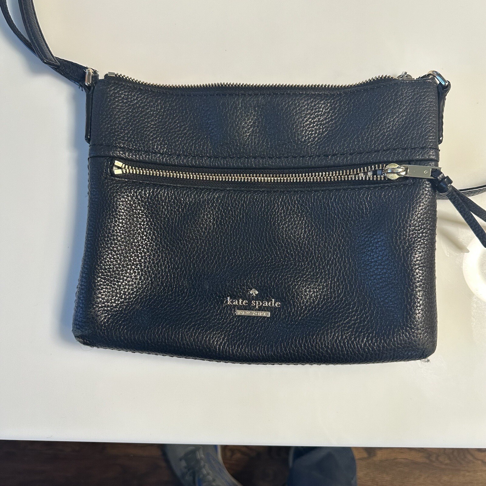 Kate Spade Jackson Street Gabriele Leather Crossbody Bag Black eBay