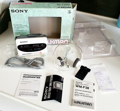Sony Walkman WM-F38 (1987) - Restauré, Fonctionnel - Blanc - Lecteur Cassette Vintage