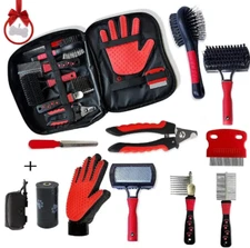 10-in-1 Pet Grooming Kit, Brush Set for Dogs & Cats