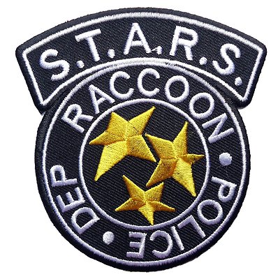 Resident Evil S.T.A.R.S. Raccoon Police Blk Logo PATCH 3 1/2 INCHES