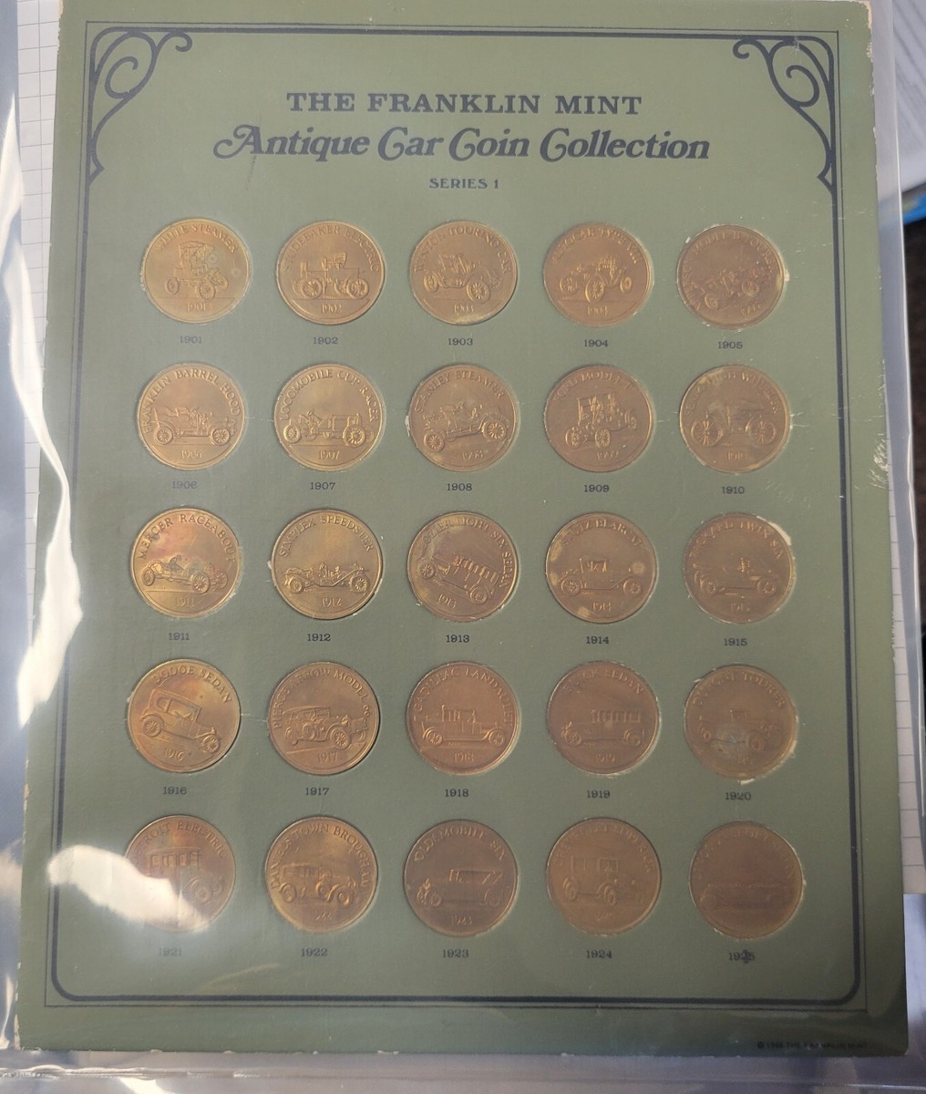 The Franklin Mint Antique Car Coin Collection. Series 1