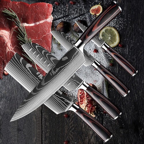 Küchenmesser Profi Kochmesser Japanisches Damast Edelstahl Santoku Messer Scharf - Bild 41 von 48