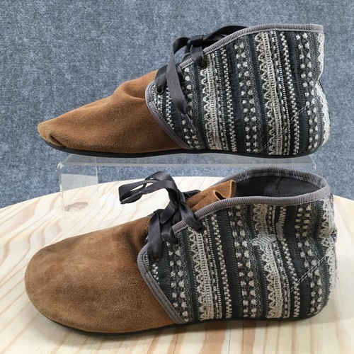 OTZ Shoes Mens 6 Womens 9 Jazz Casual Comfort Lace Up Flats Sneakers Brown - Picture 2 of 16