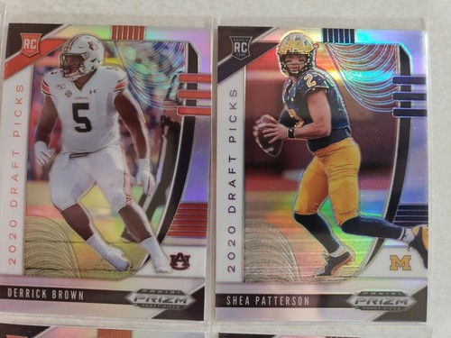 6x Lot 2020 Panini Prizm Draft Picks 5 Silvers & 1 Green - Akers, Higgins, Brown - Picture 4 of 5