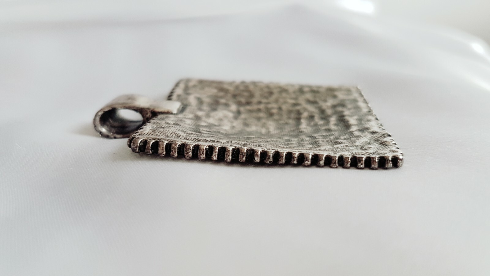Pendant ~ Square ~ Aztec Pattern ~ Antiqued Silve… - image 7