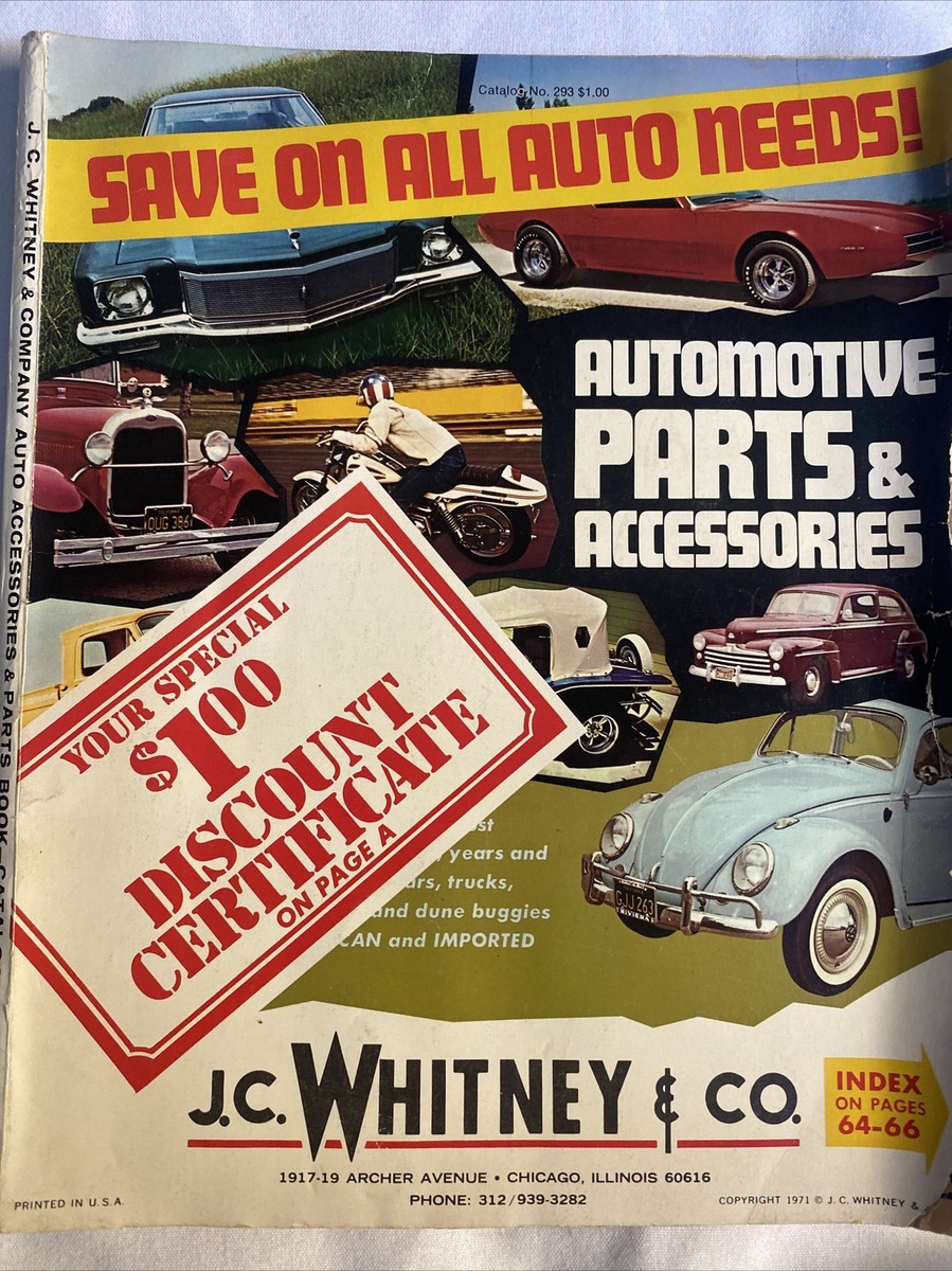 1917 J.C Whitney & Company Auto Accessories & Parts Book- Catalog