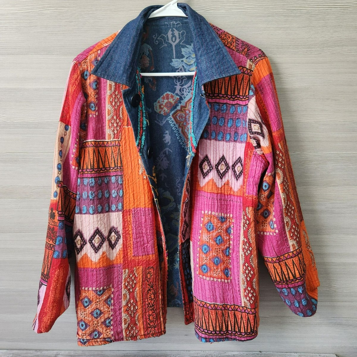 DRESS HIPPY“ATELIER JACKET”HEATHER Stitched Shibori-Dyed Heather Blazer (Friday Pattern Company
