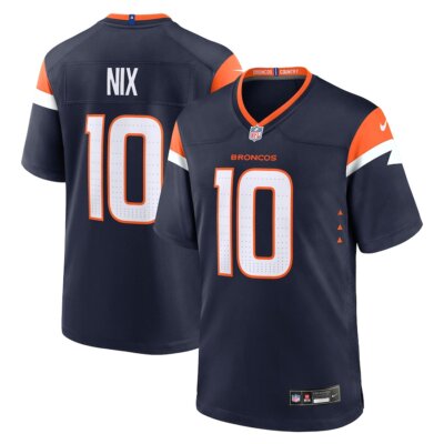 Denver Broncos Bo Nix #10 Nike Navy Alternate 2026 Official NFL