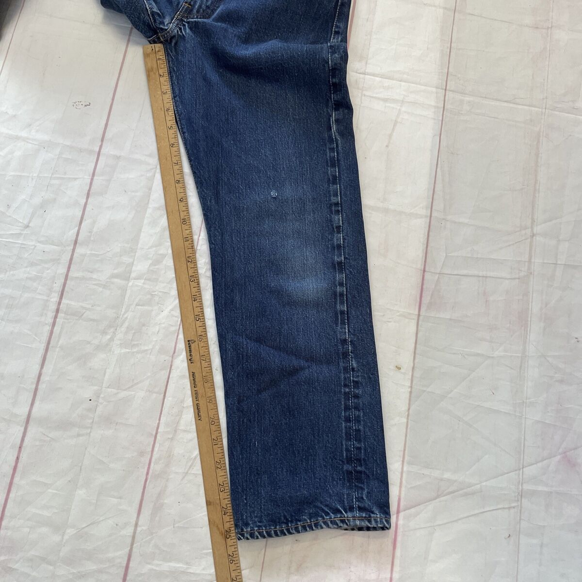 Vintage 1960s Levis 501 Big E Redline Selvedge Blue Denim Vintage 1960s Levis 501 Big E Redline Selvedge Blue Denim