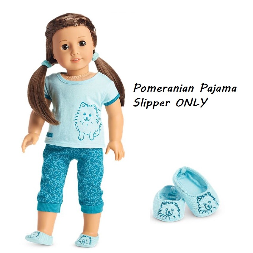 SAOLA American Girl Doll RITIRATO Pomerania Pigiama Pantofole SOLO