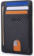 Buffway Slim Minimalist Front Pocket RFID Blocking Leather Wallets for Men and W