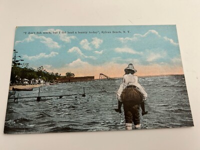 I don't Fish Much but I did land a Beauty Today Sylvan Beach New York Postcard