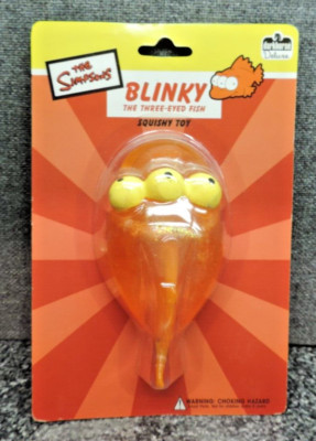 Dark Horse The Simpsons Blinky Three Eyed Fish Squishy Toy from 2003 Mint Card