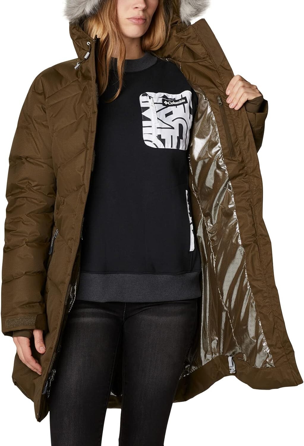 Lay D Columbia Womens Lay D Down Ii Mid Jacket 1X Olive Green | eBay
