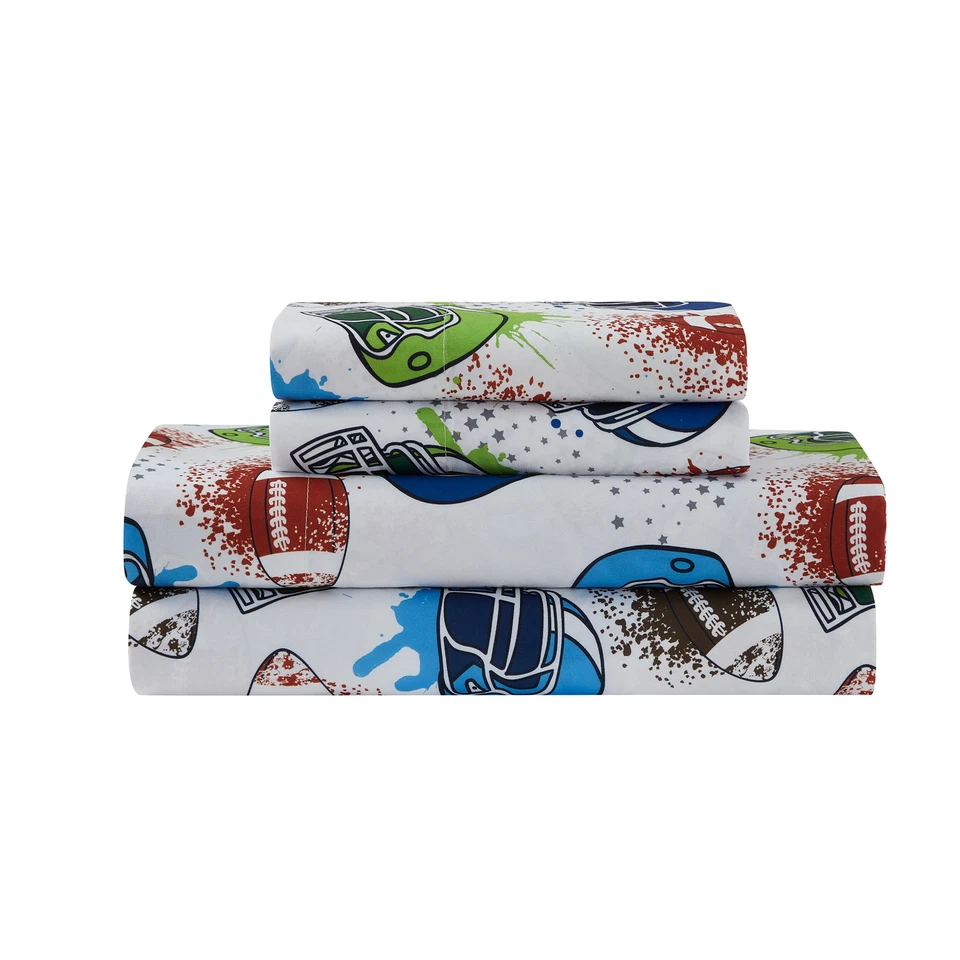 Juego de edredón, farsa y sábanas cama de fútbol para niños en una bolsa Foto 4 de 4