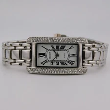 GENEVA Silver Tone Quartz Analog Women's Watch Sz. 7" New Battery