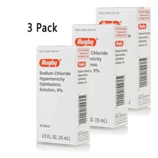 3xGeneric Muro 128 Rugby Sodium Chloride 5% Ophthalmic Sol. EyeDrops 15mL 5/26