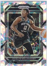 2023 PANINI WNBA PRIZM SILVER CRACKED ICE PRIZM #49 Jocelyn Willoughby New York