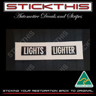<!--F#f_0-->Holden HQ GTS Monaro Coupe Dash Facia Decal/Sticker Letter Set - LIGHTS LIGHTER<!--F/-->
