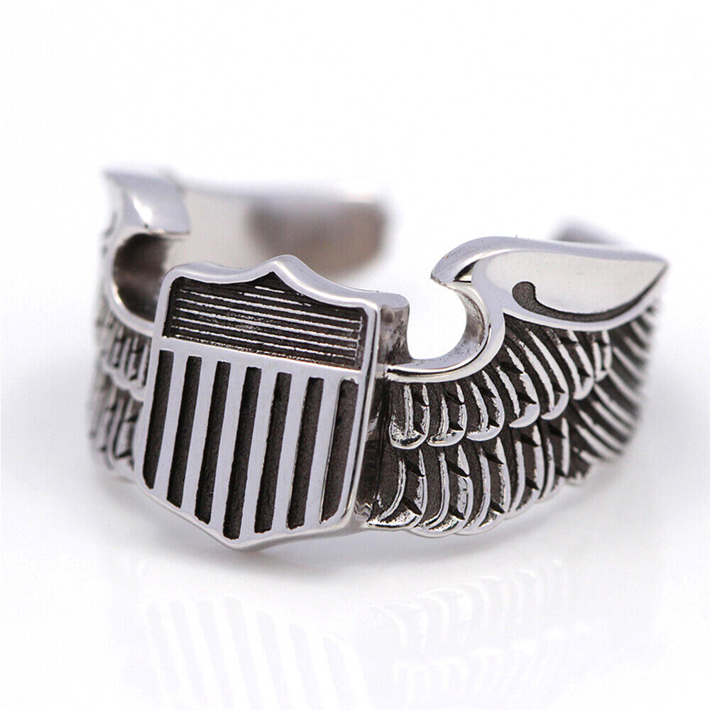 Men`s WWII US Army Air Force Pilot Eagle Wings Sterling Men`s WWII US Army Air Force Pilot Eagle Wings Sterling