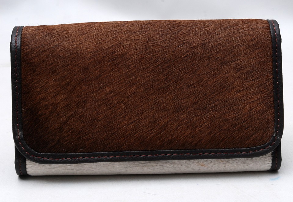 100 Real Cowhide Wallet Real Leather Hair ON Western Ladies Clutch