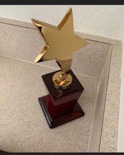 Blank Gold Trophy Includes Engravable Nameplate