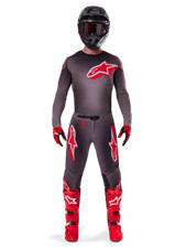Completo motocross Alpinestars SUPERTECH LIPAN 2025 grigio e rosso enduro Quad