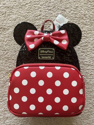NWT DISNEY PARKS LOUNGEFLY Black Sequin Polka Dot MINNIE  display picture 1