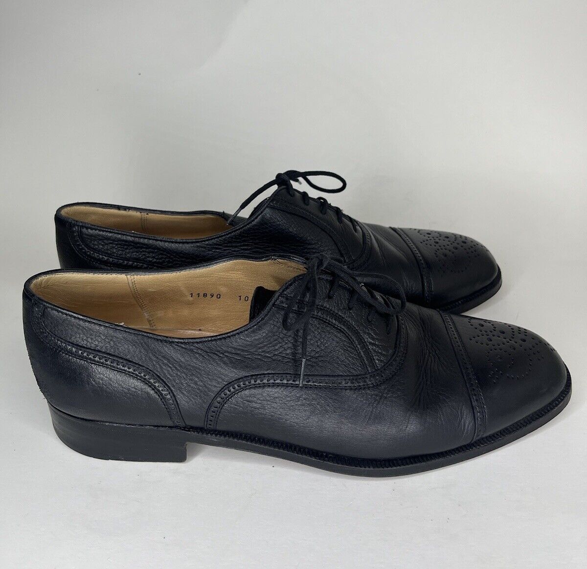 GRAVATI Mens Casual Dress Shoes Black Leather Ita… - image 1