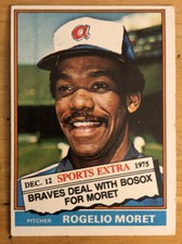 1976 Topps Traded Rogelio Moret Baseball Card #632T Braves Low-Grade Poor