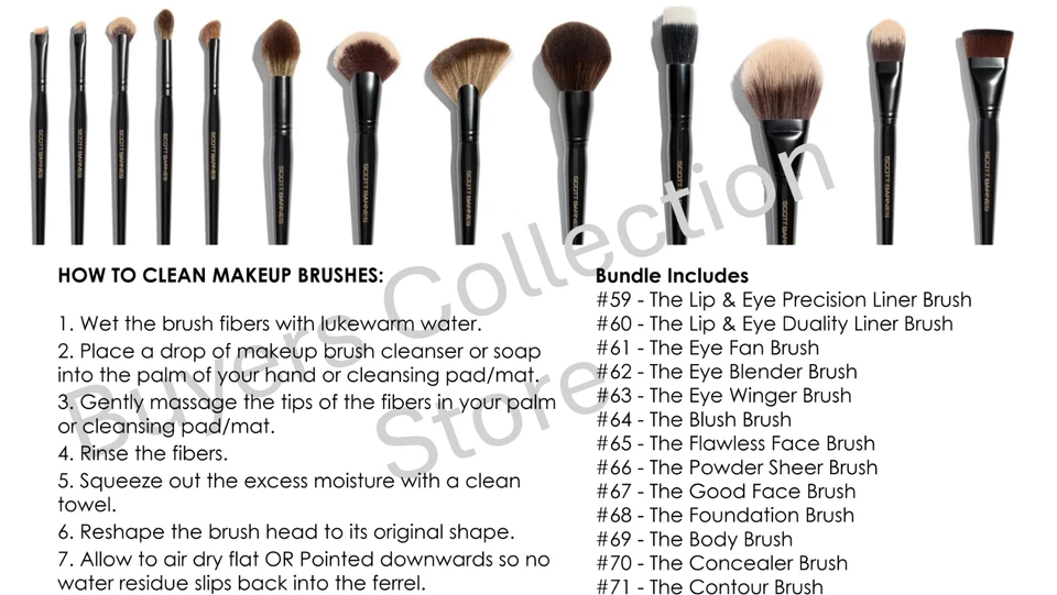 13 Pcs full set of scott barnes brushes-New! Authentic! MSRP$447.00 - Image 2 of 4