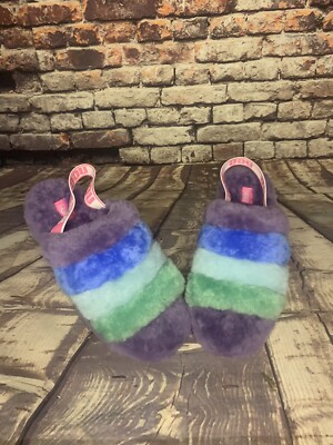 Purple Pride Uggs Purple Pride Rainbow Ugg Slides UGG Fluff Yeah