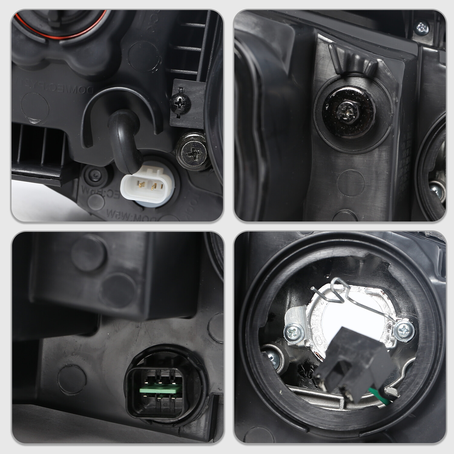 Headlights for 20072012 Hyundai Santa Fe Halogen Black OEM W/bulbs Pairs L+R eBay