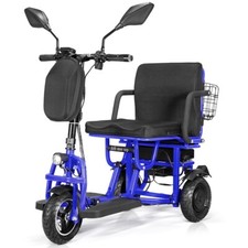 Portable Folding Electric Scooter Mobility Scooter w/Rearview Mirror Turn Signal