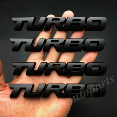 4x 3D Chrome Metal Turbo T Car Trunk Rear Tailgate Emblem Badge Decals Sticker E - Foto 5