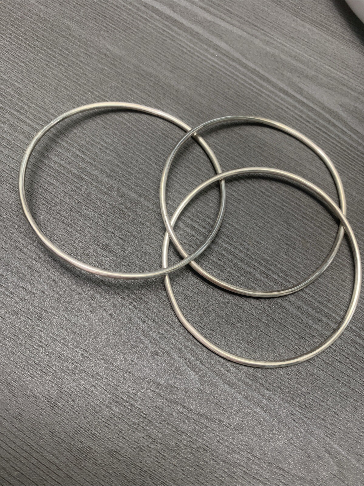 ATI Signed Sterling Silver 3 Interconnected Inter… - image 2