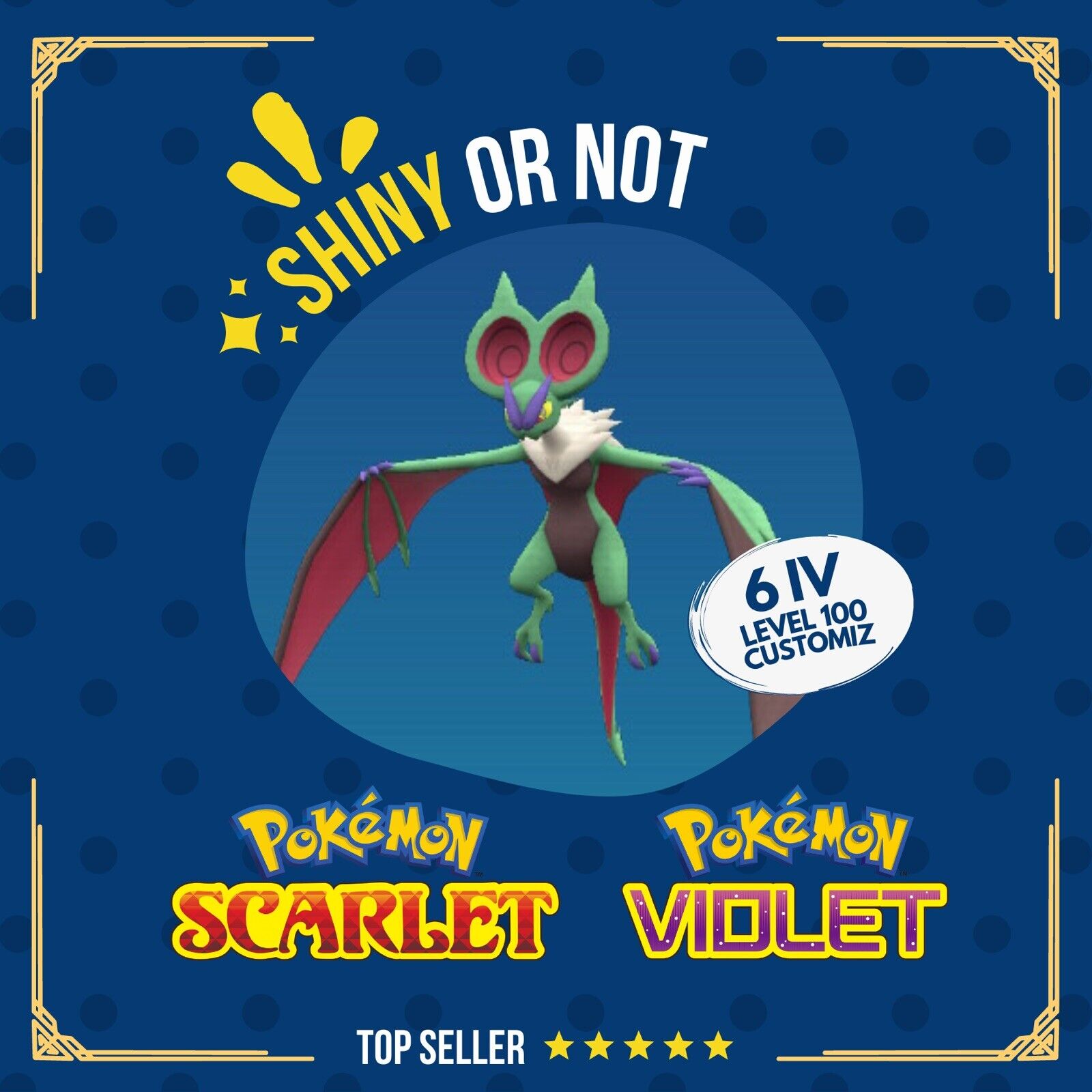 Shiny/non-shiny Noibat/noivern 6IV Pokémon Scarlet/violet -  Sweden