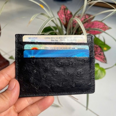 GENUINE OSTRICH LEATHER SKIN CREDIT CARD HOLDER/ WALLET CARD HOLDER FOR MEN